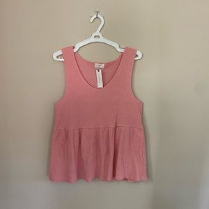 Anthropologie Pink peplum top